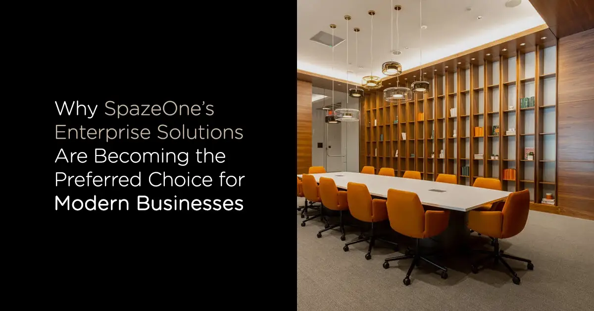 SpazeOne enterprise office solutions with premium workspace design